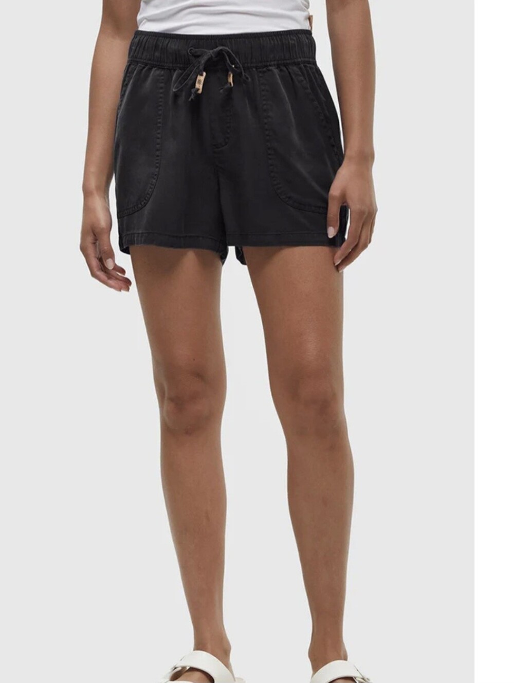 NWOT Tentree Black Elastic Waist Shorts